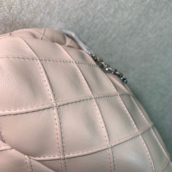 NEW Tory Burch Soft Fleming Pink Quilted Mini Hobo Crossbody Bag/Mini Handbag - Picture 15 of 16